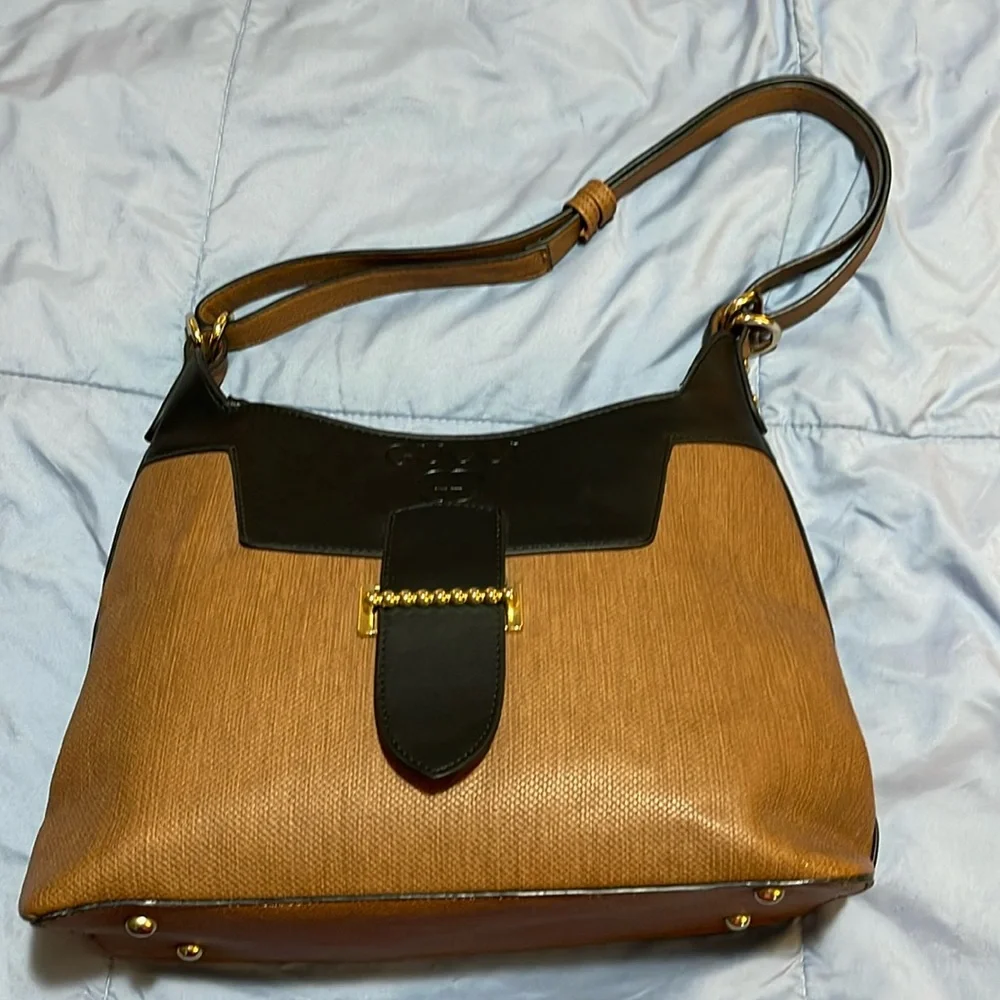 Gucci style bag brown and black with adjustable shoulder strap!! LIKE NEW!! - Picture 5 of 16